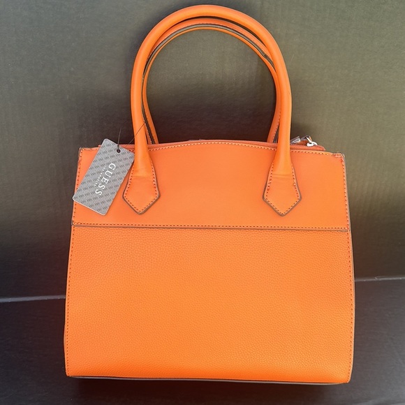 New GUESS Leerá Satchel In Orange - Picture 7 of 8